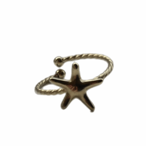 Starfish ring goud