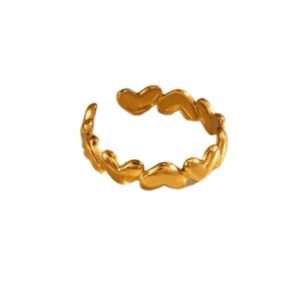 Melted heart ring